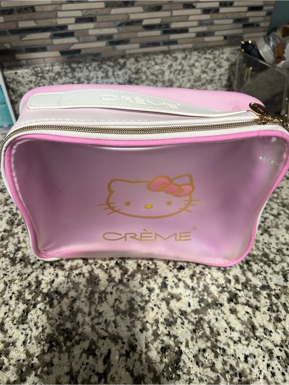 Crème x Hello Kitty Pink Makeup Brush Set with Bag & Wipes